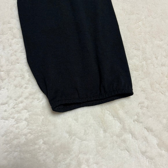 NWT AX Armani Exchange V Neck Long Sleeve Mini Dress Women Medium Black - Picture 3 of 11